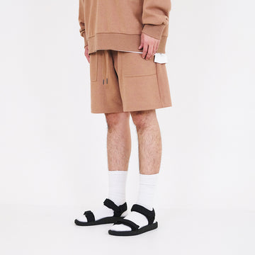 Men Sweat-Shorts - Brown - SM2308118B