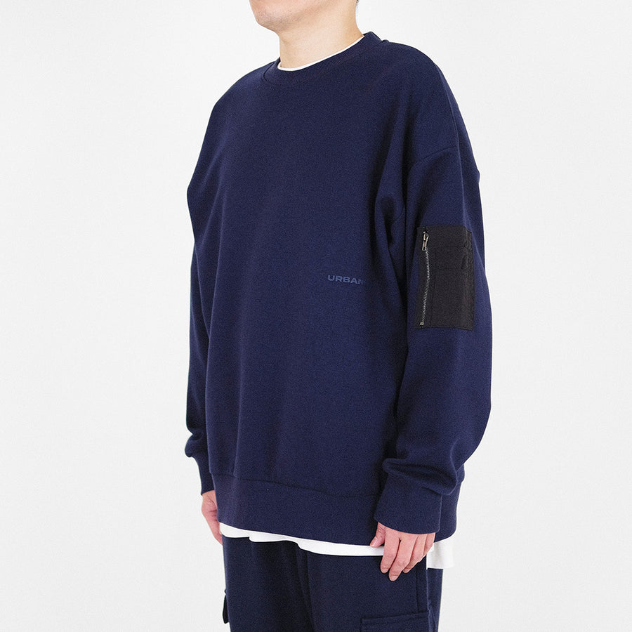 Men Printed Sweatshirt - Navy - SM2308120B