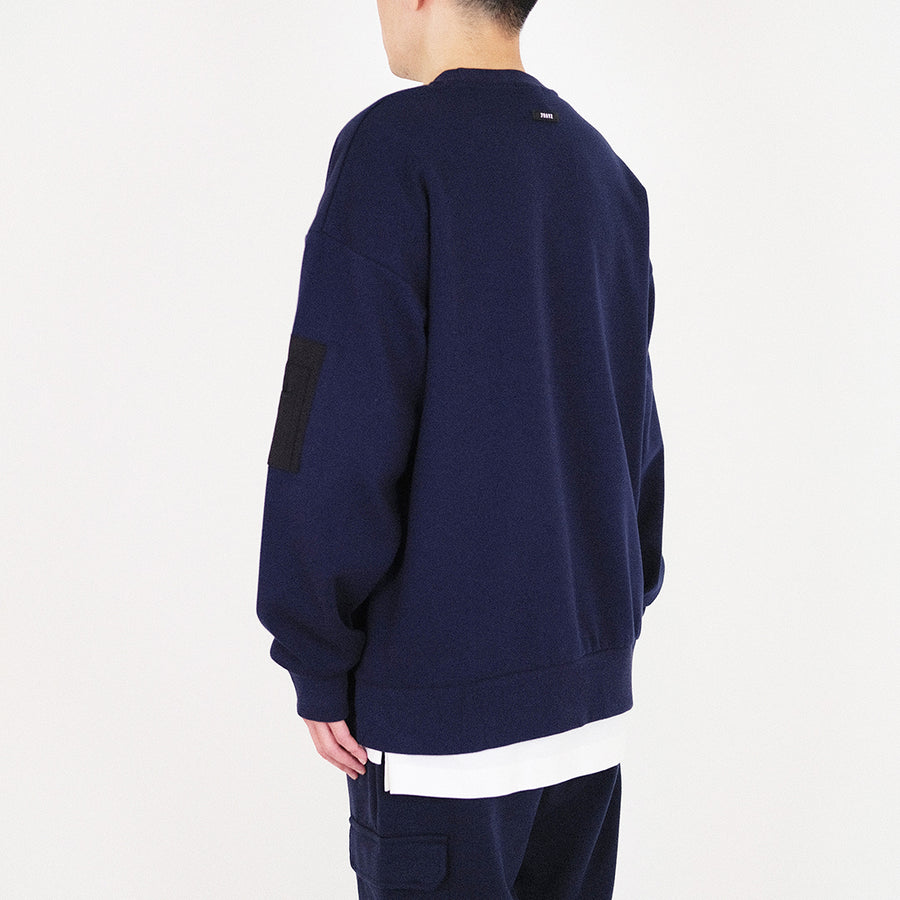 Men Printed Sweatshirt - Navy - SM2308120B