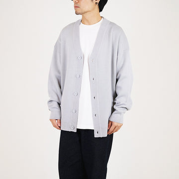 Men Oversized Cardigan - Light Grey - SM2308121A