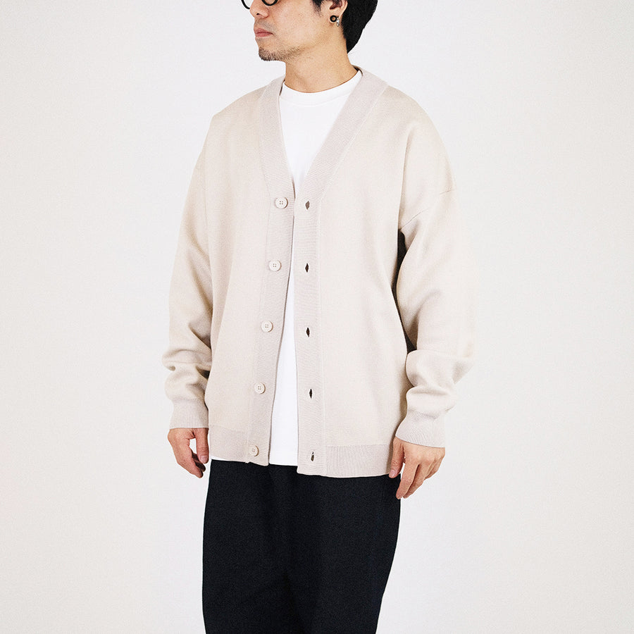 Men Oversized Cardigan - Beige - SM2308121B