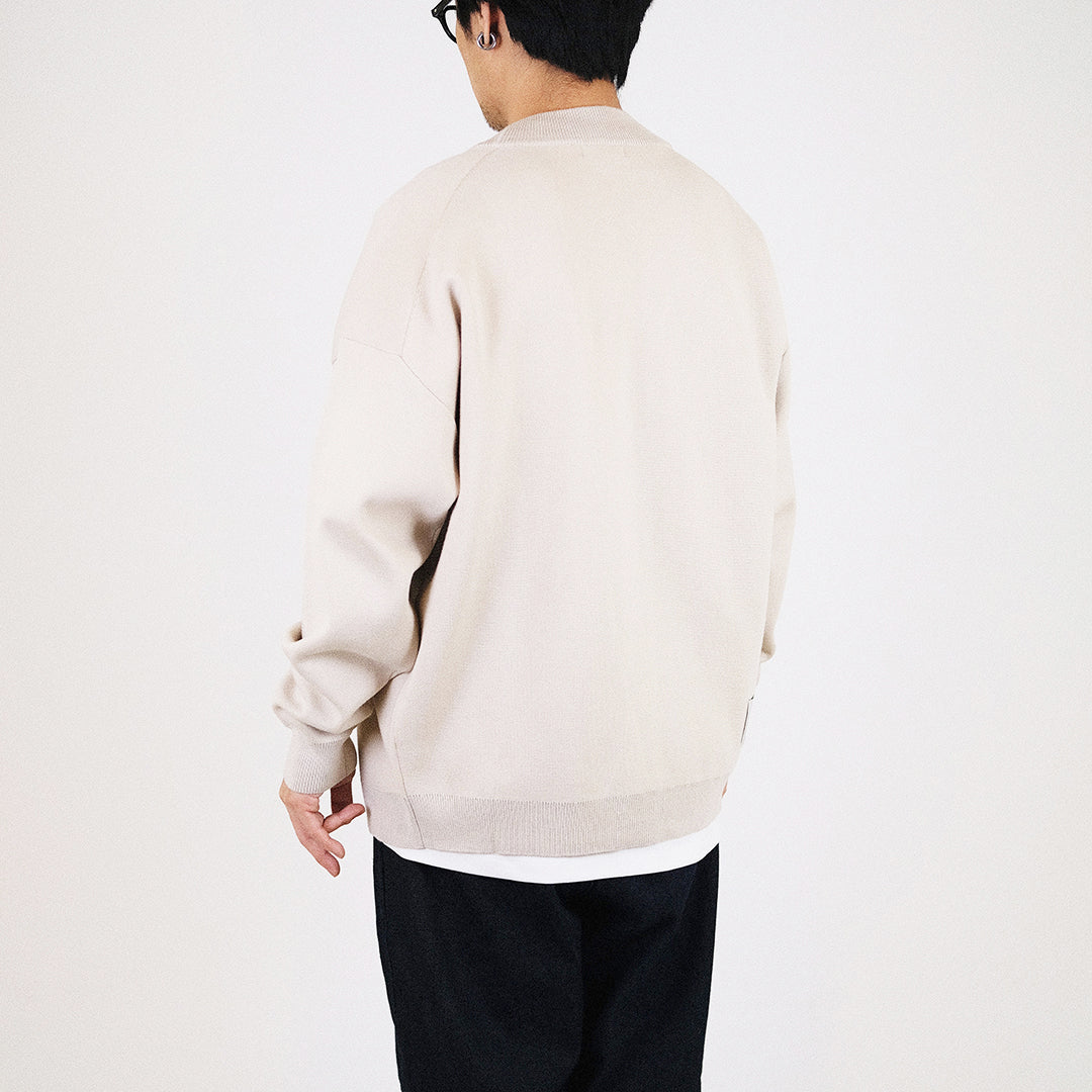 Men Oversized Cardigan - Beige - SM2308121B