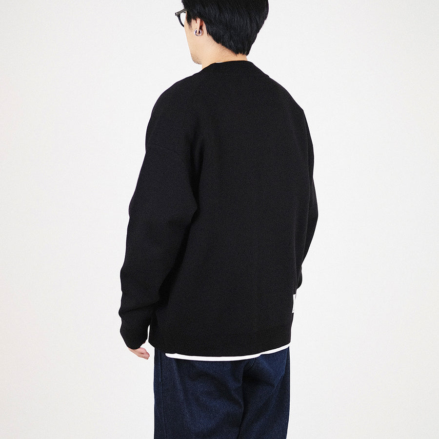 Men Oversized Cardigan - Black - SM2308121D