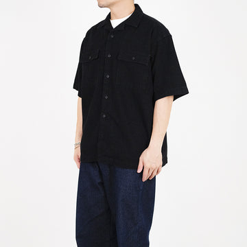 Men Oversized Shirt - Black - SM2308122B