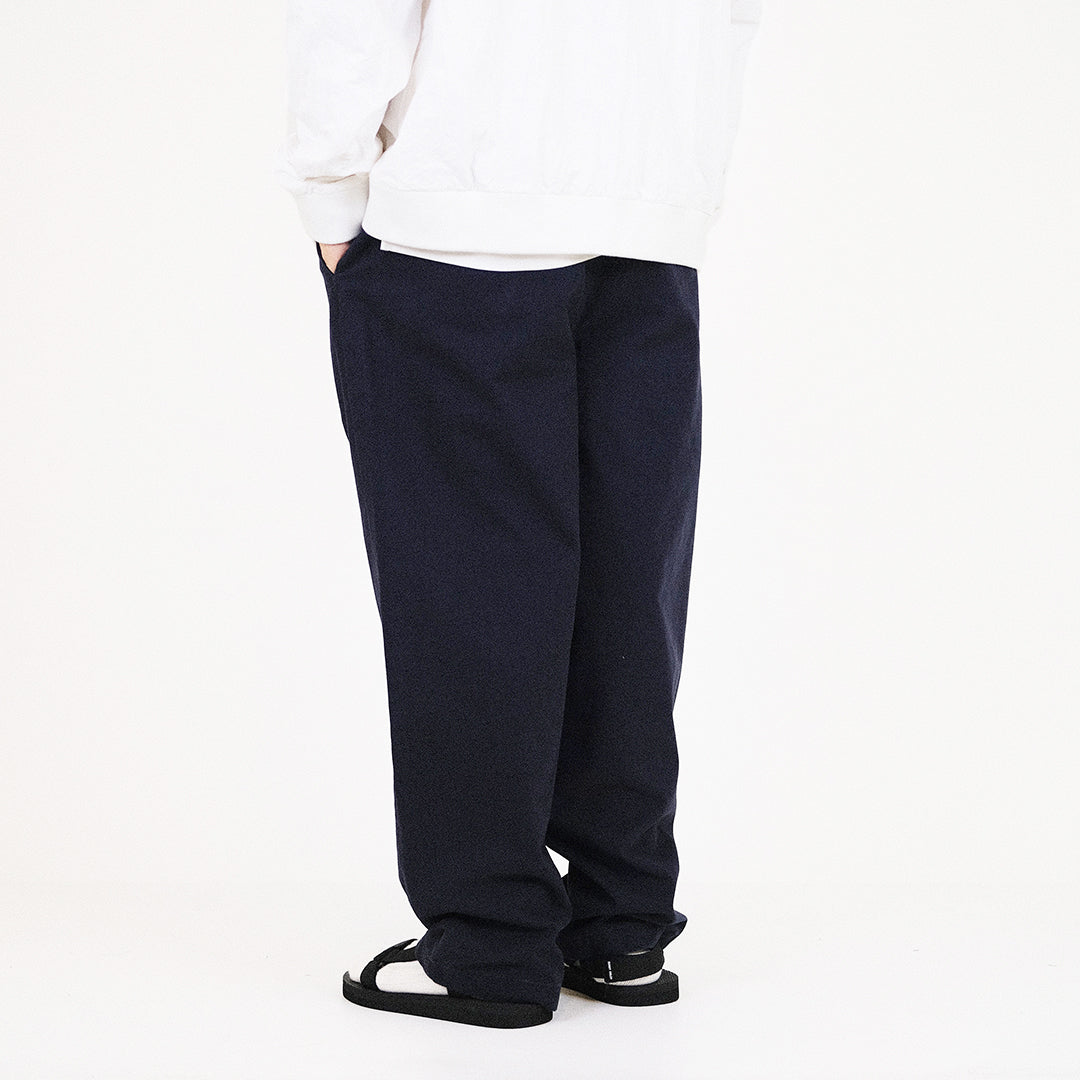 Men Wide Leg Cropped Pants - Navy - SM2308123B