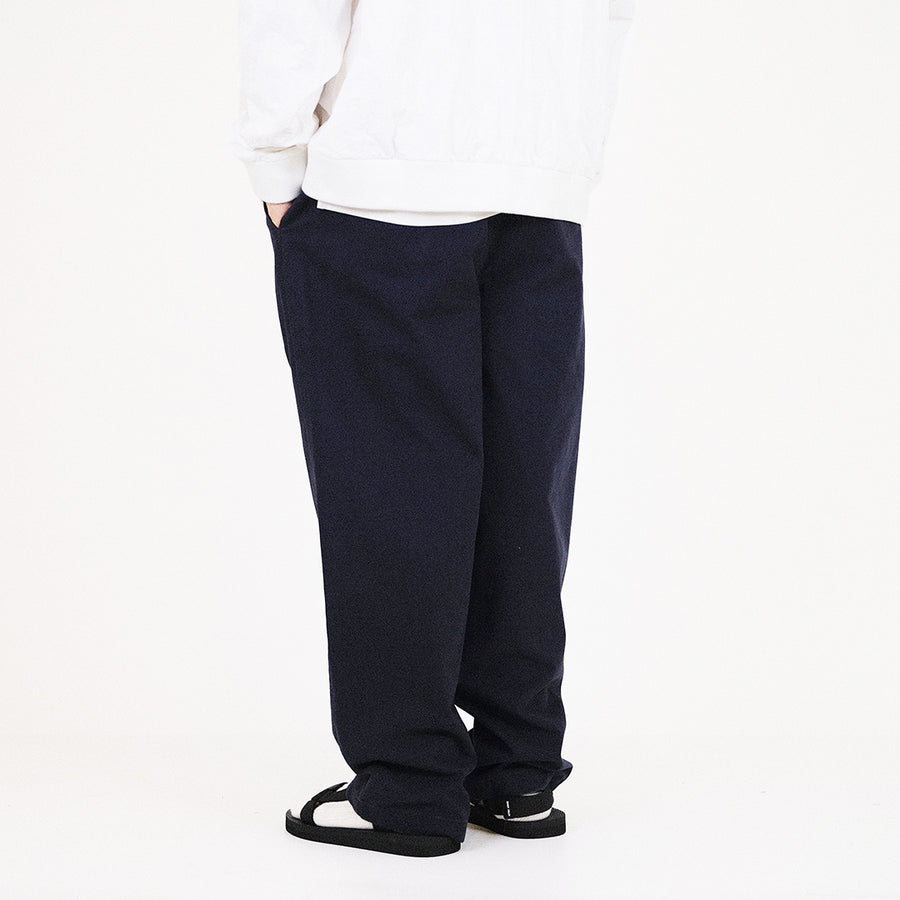 Men Wide Leg Cropped Pants - Navy - SM2308123B