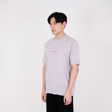 Men Graphic Tee - Light Grey - SM2309107B