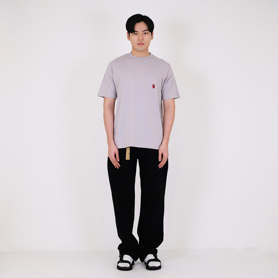 Men Graphic Tee - Light Grey - SM2309108A