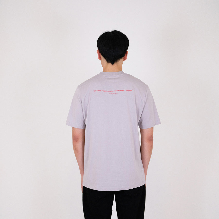 Men Graphic Tee - Light Grey - SM2309108A