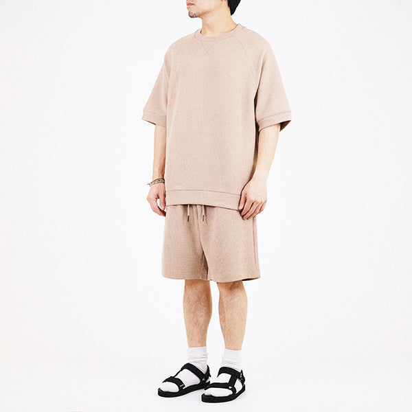Men Oversized Waffle Top - Khaki - SM2309130B