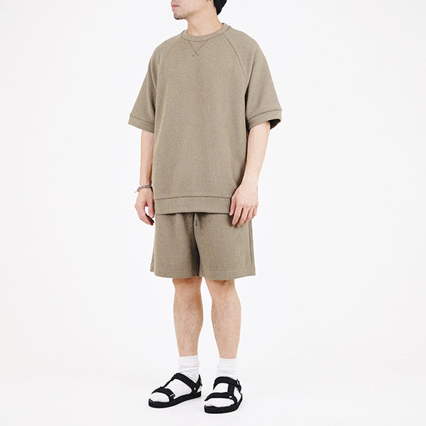 Men Oversized Waffle Top - Army Green - SM2309130C