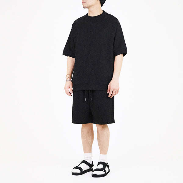 Men Oversized Waffle Top - Black - SM2309130F