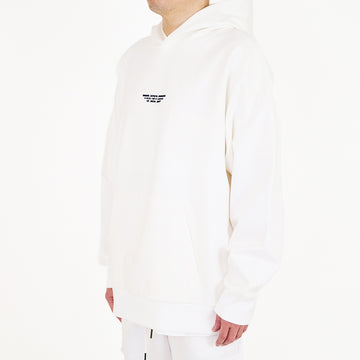 Men Printed Oversized Hoodie - Off White - SM2309135A