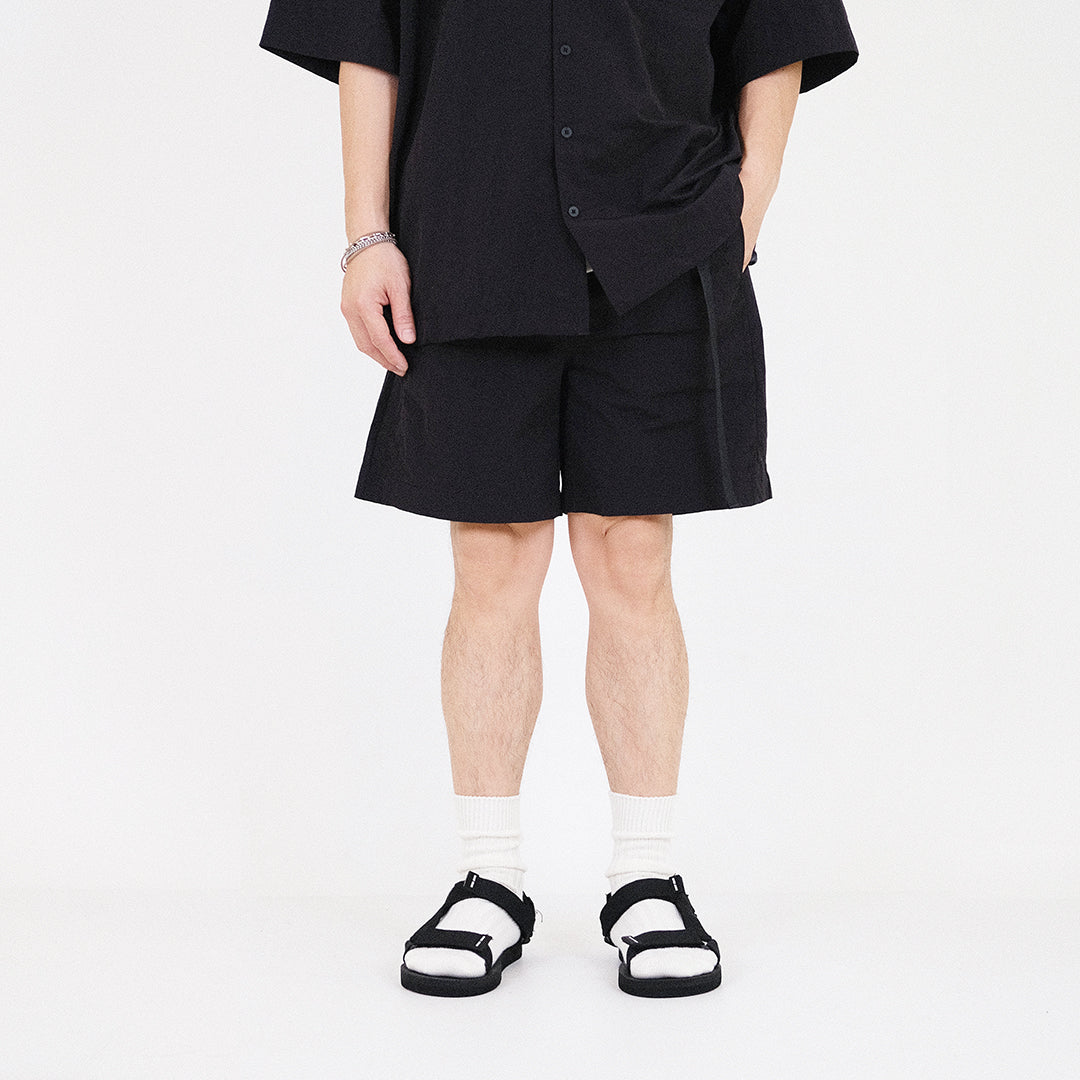 Men Nylon Shorts - Black - SM2309137B