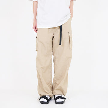 Men Nylon Joggers - Beige - SM2309138A