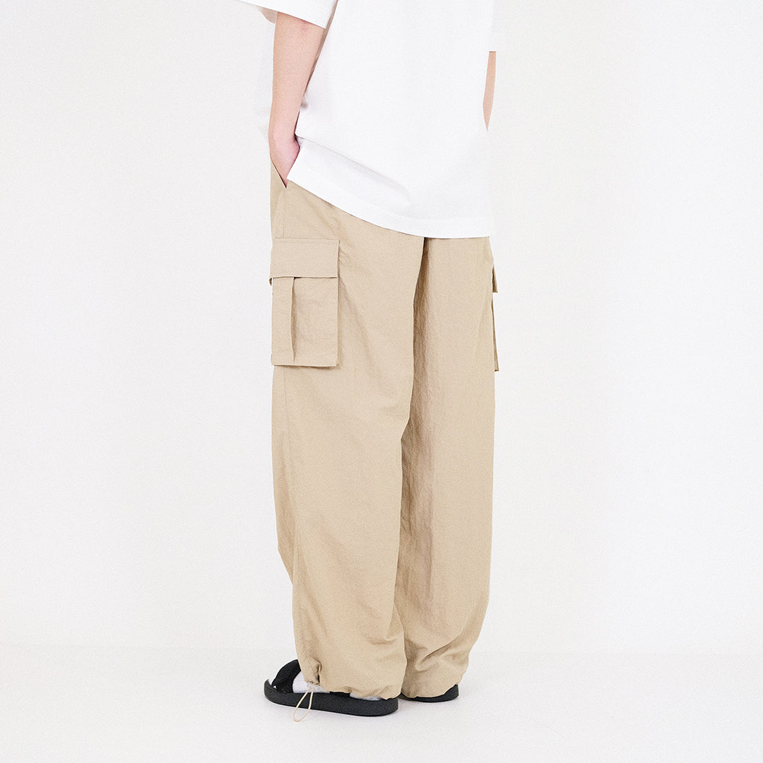 Men Nylon Joggers - Beige - SM2309138A