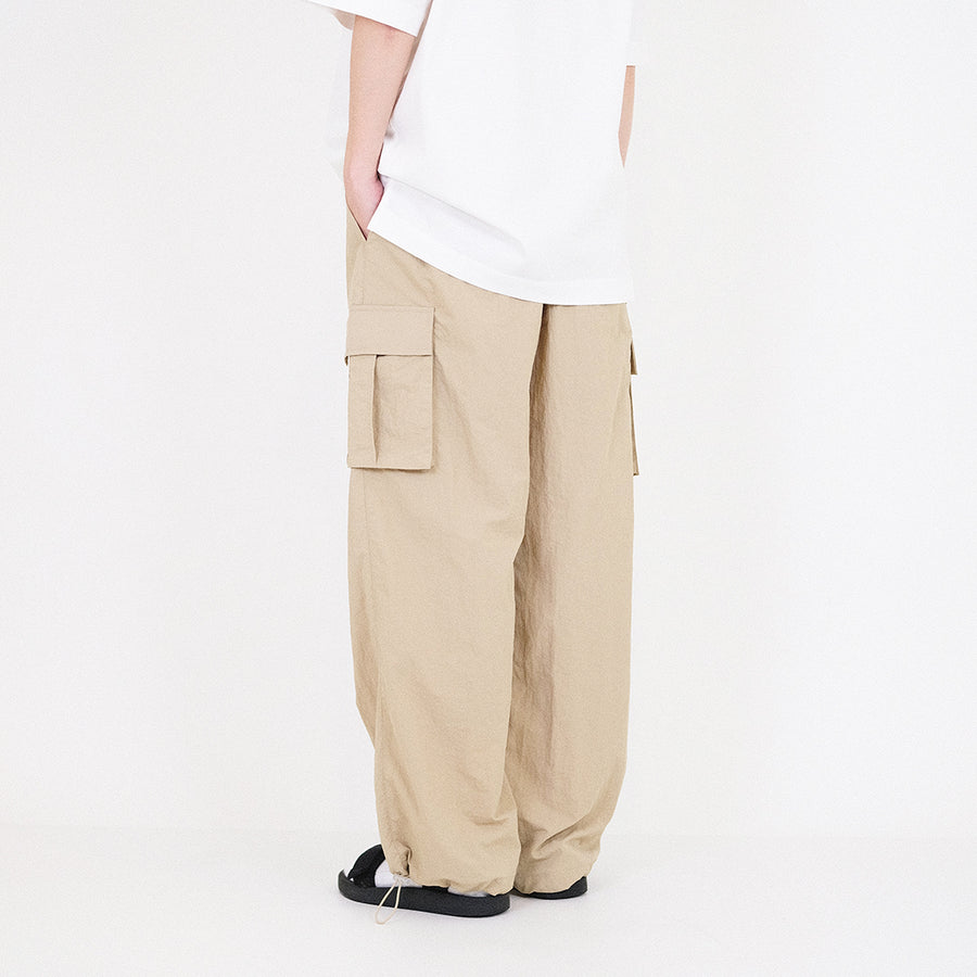 Men Nylon Joggers - Beige - SM2309138A