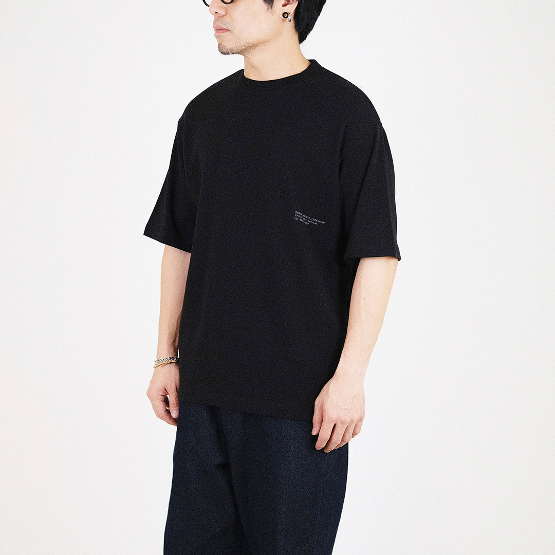 Men Printed Oversized Tee - Black - SM2310145D