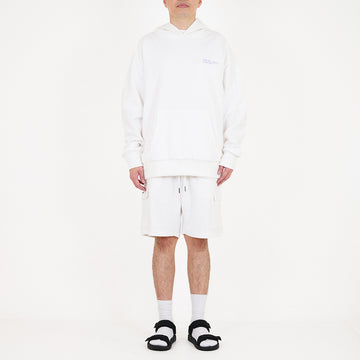 Men Printed Oversized Hoodie - Off White - SM2310146A