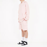 Men Printed Oversized Hoodie - Light Pink - SM2310146B