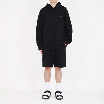 Men Printed Oversized Hoodie - Black - SM2310146D