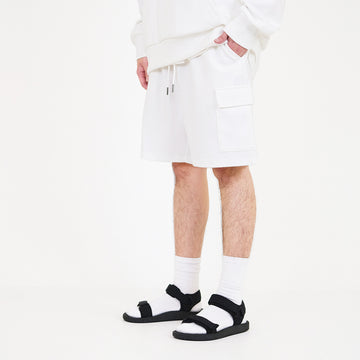 Men Cargo Sweat-Shorts - Off White - SM2310147A