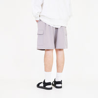 Men Cargo Sweat-Shorts - Light Grey - SM2310147C