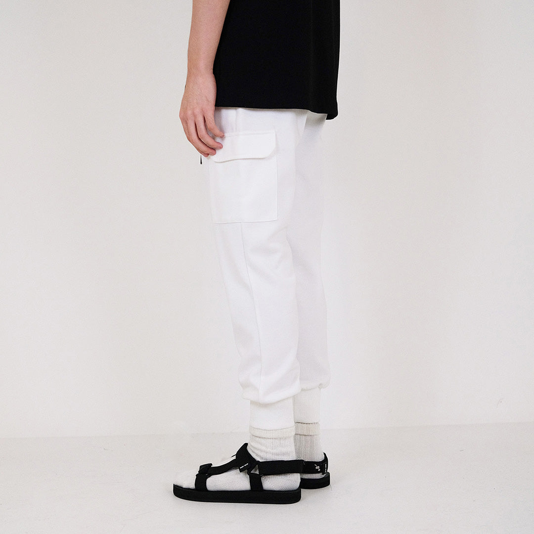 Men Cargo Sweatpants - Off White - SM2310148A