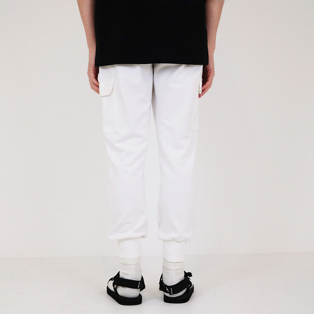 Men Cargo Sweatpants - Off White - SM2310148A