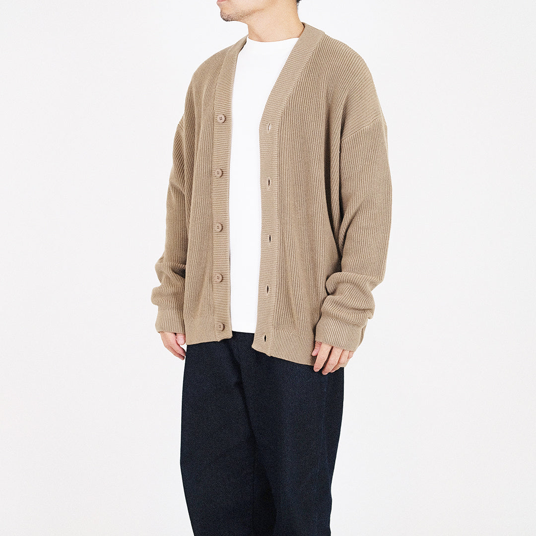 Men Oversized Cardigan - Coffee - SM2310153A