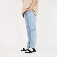 Men Skinny Long Jeans With Belt - Light Blue - SM2310157B