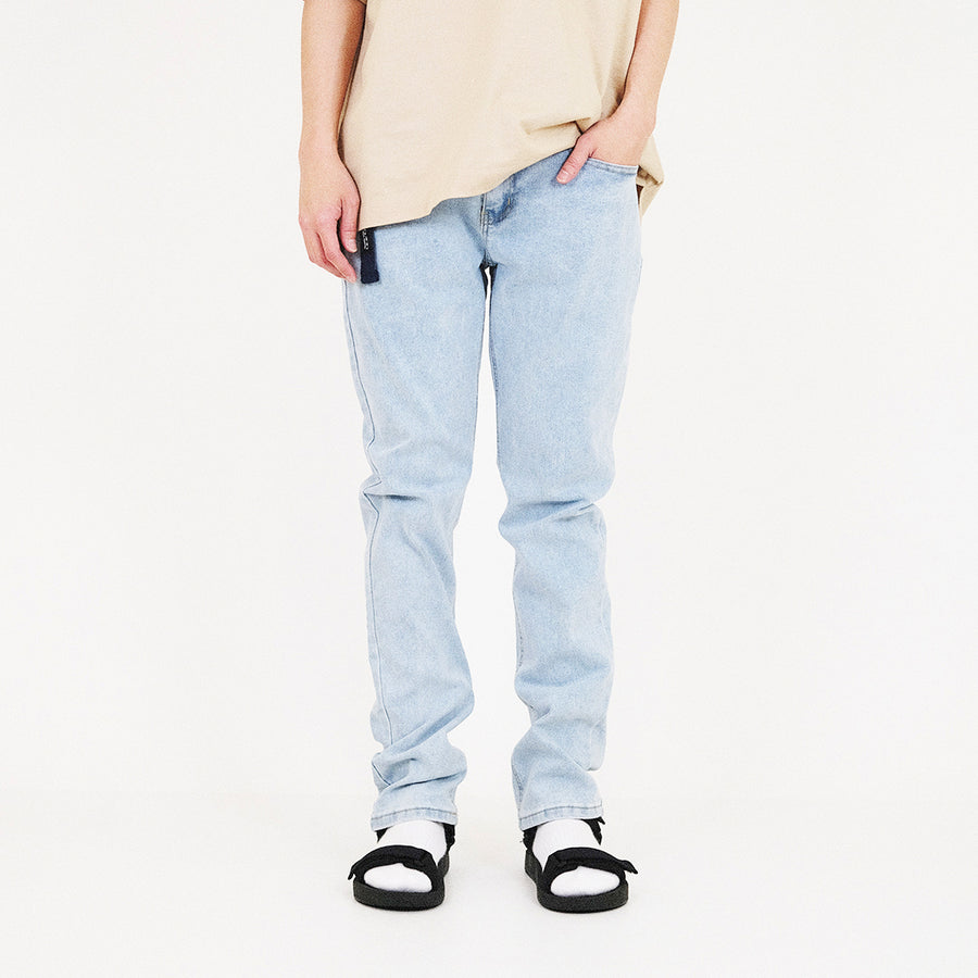 Men Skinny Long Jeans With Belt - Light Blue - SM2310157B