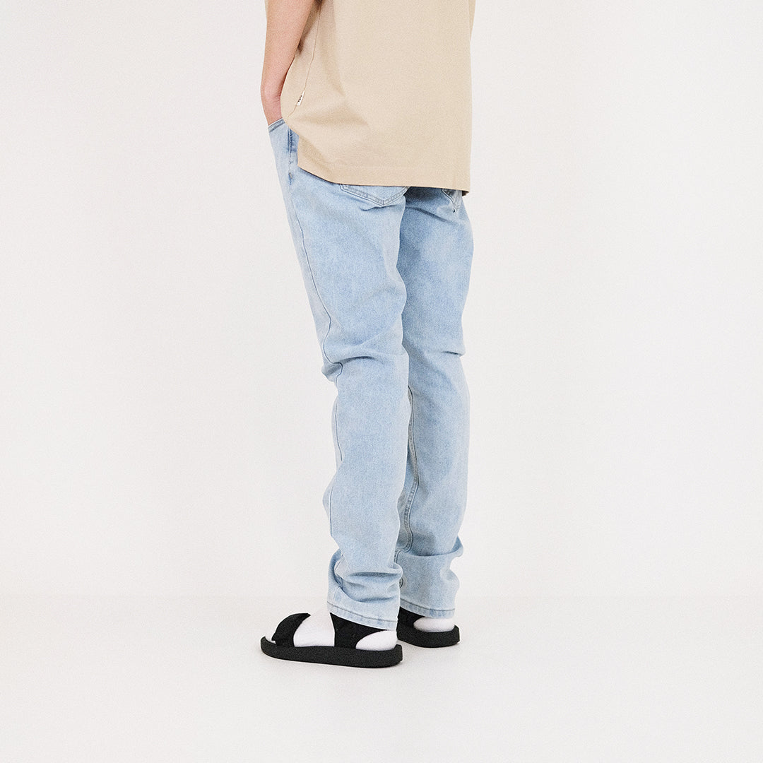 Men Skinny Long Jeans With Belt - Light Blue - SM2310157B