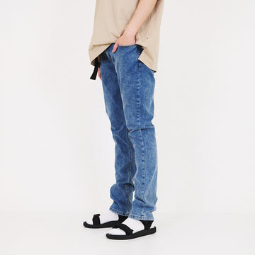 Men Skinny Long Jeans With Belt - Dark Blue - SM2310157C