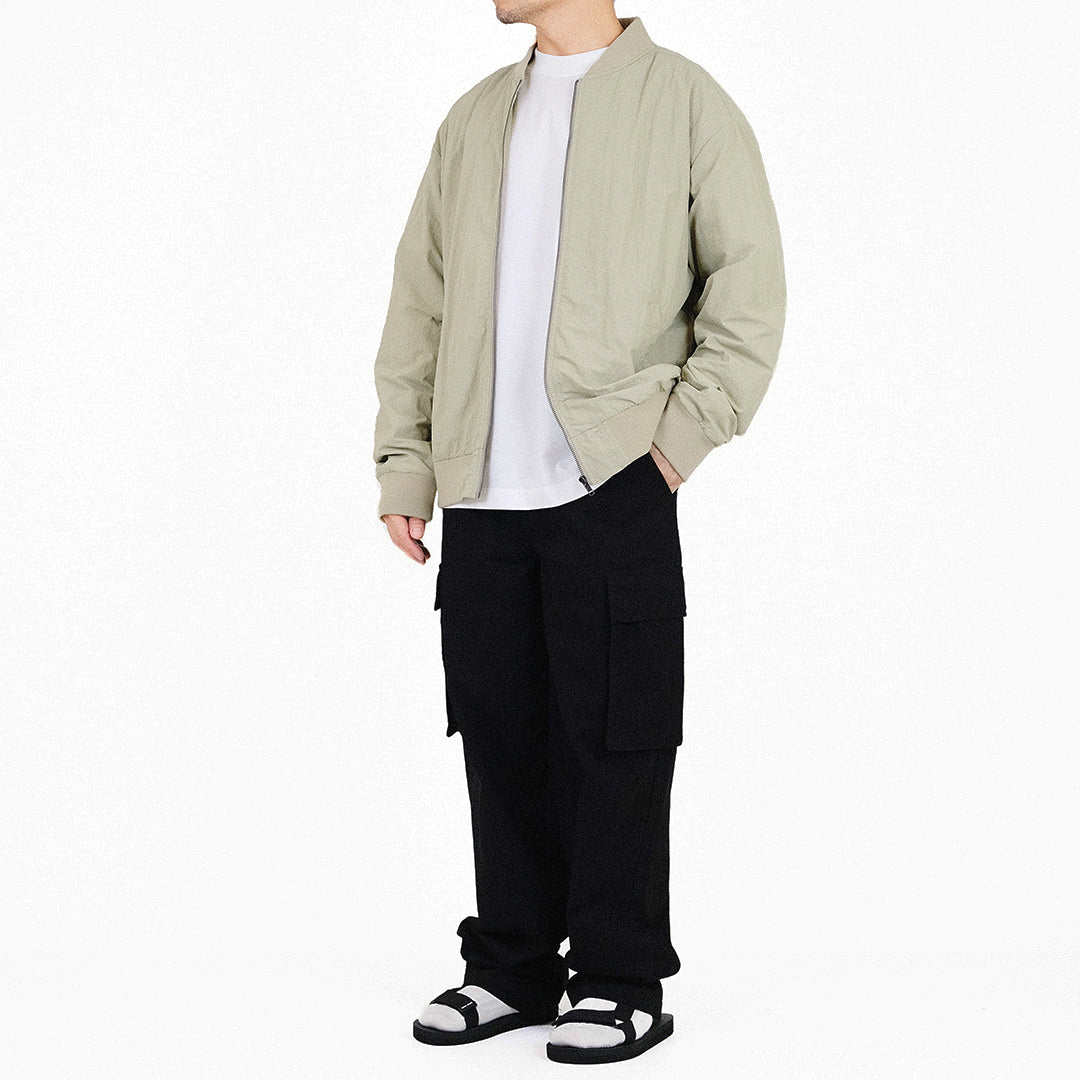 Men Oversized Jacket - Khaki - SM2310159B