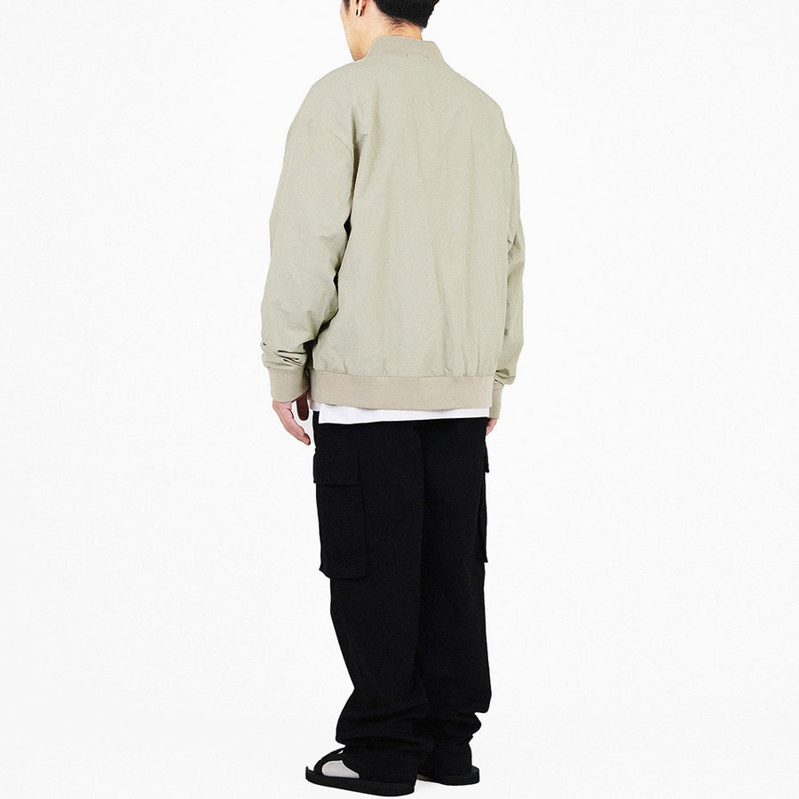 Men Oversized Jacket - Khaki - SM2310159B