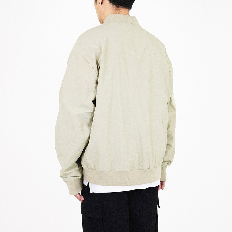 Men Oversized Jacket - Khaki - SM2310159B