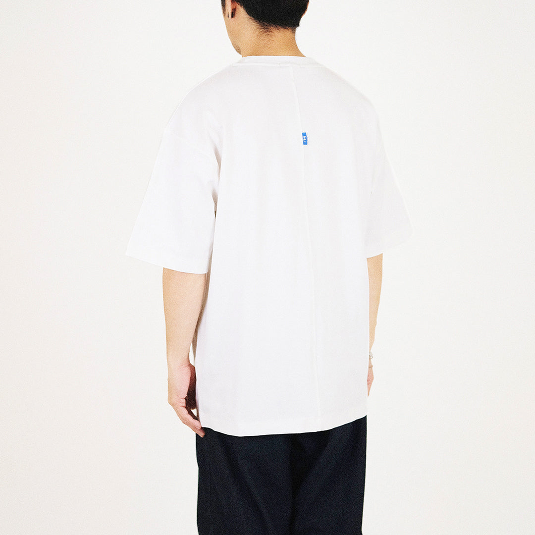 Men Printed Oversized Tee - Off White - SM2311161A