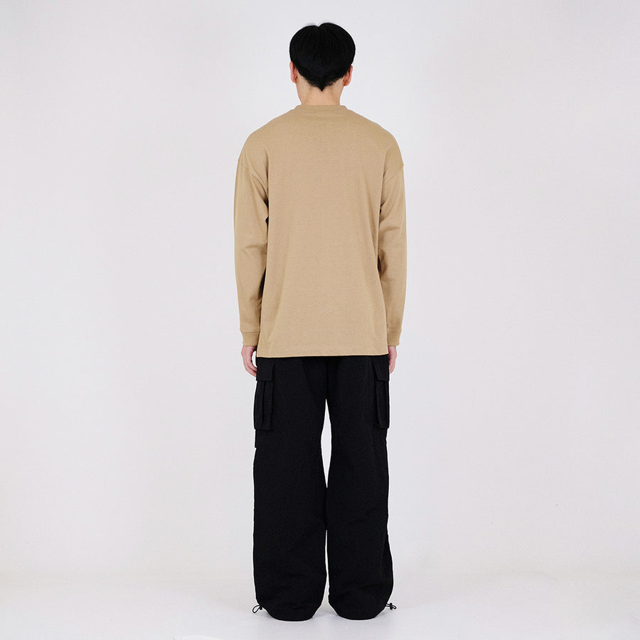 Men Oversized Sweatshirt - Latte - SM2311165B