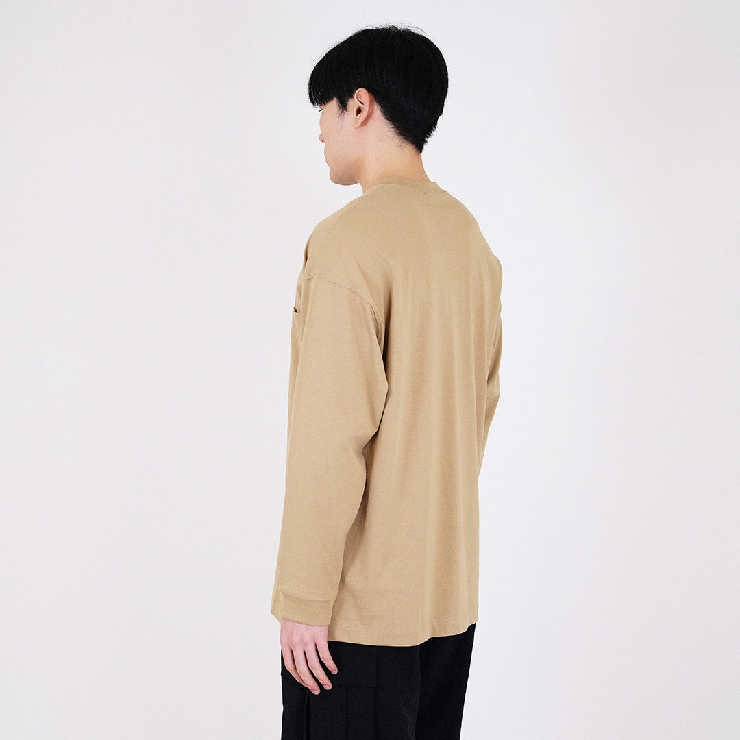 Men Oversized Sweatshirt - Latte - SM2311165B