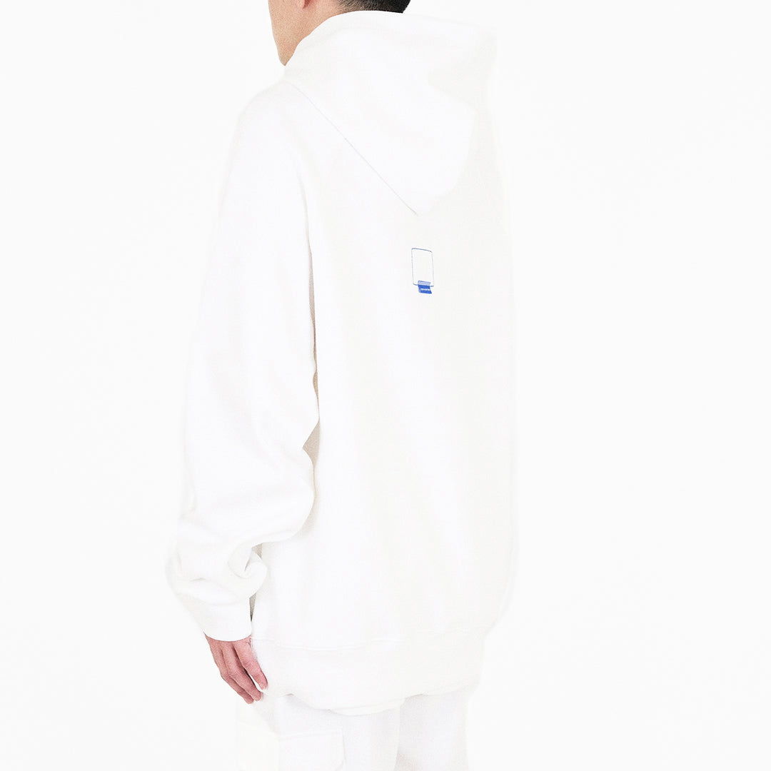 Men Printed Oversized Hoodie - Off White - SM2311168A
