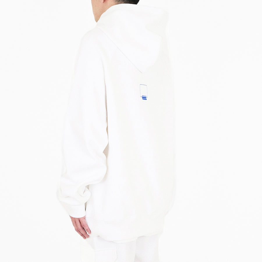 Men Printed Oversized Hoodie - Off White - SM2311168A