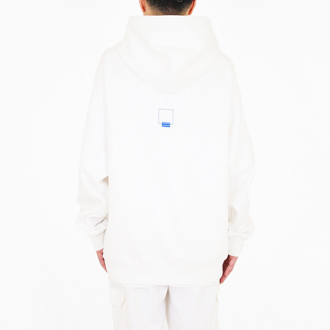 Men Printed Oversized Hoodie - Off White - SM2311168A
