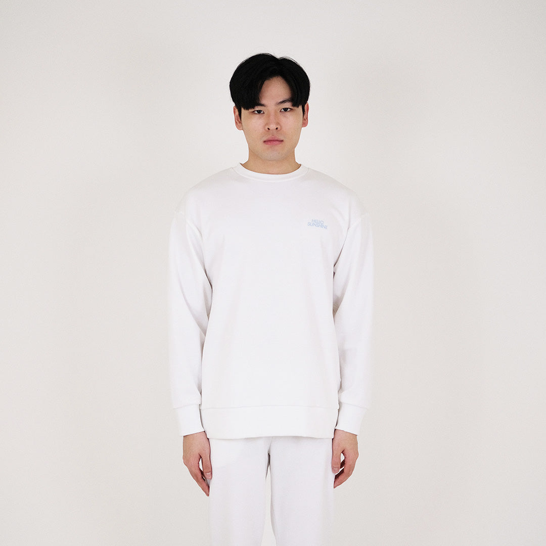 Men Embroidery Oversized Sweatshirt - Off White - SM2311170A