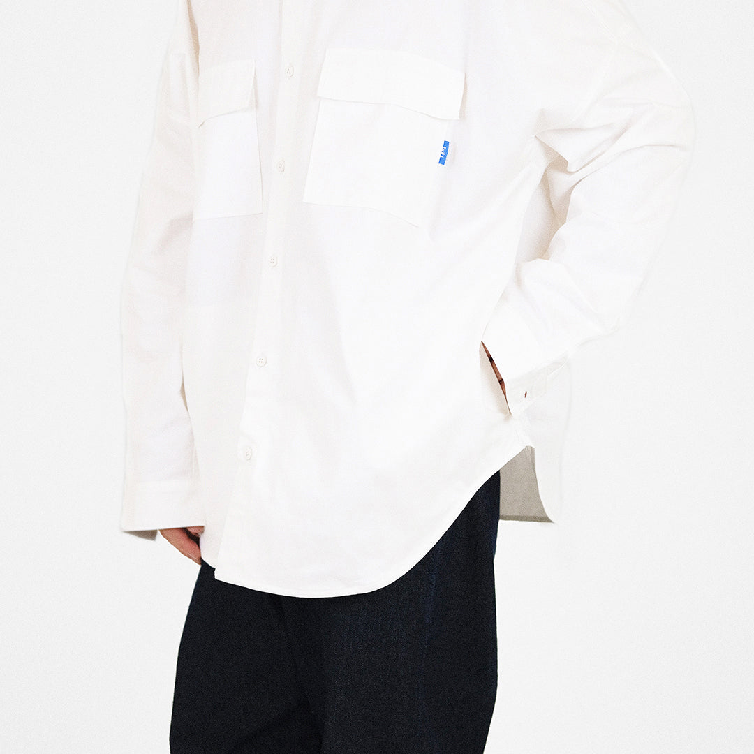 Men Oversized Shirt - Off White - SM2311171A