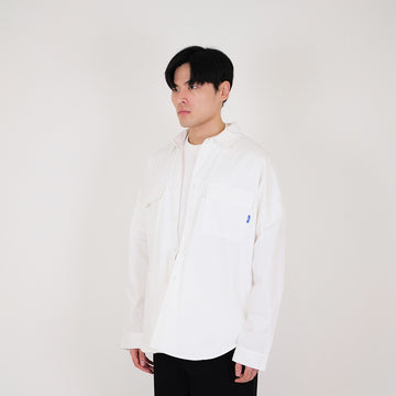 Men Oversized Shirt - Off White - SM2311171A