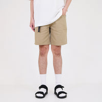 Men Slim Fit Belted Twill Shorts - Khaki - SM2311175C