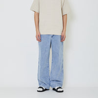 Men Wide Leg Long Jeans - Light Blue - SM2311177A