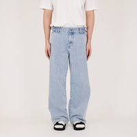 Men Wide Leg Long Jeans - Light Blue - SM2311177A