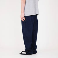 Men Wide Leg Long Jeans - Dark Blue - SM2311177B